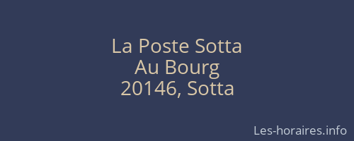 La Poste Sotta