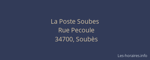 La Poste Soubes