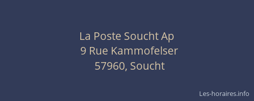 La Poste Soucht Ap
