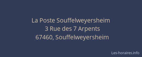 La Poste Souffelweyersheim
