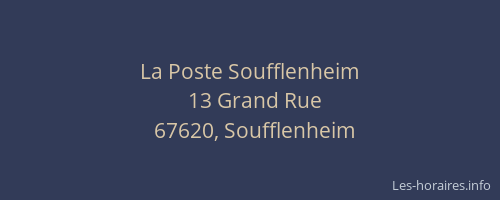 La Poste Soufflenheim