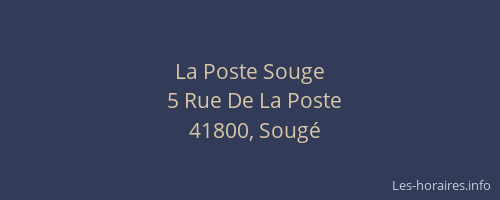 La Poste Souge