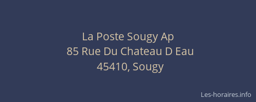La Poste Sougy Ap