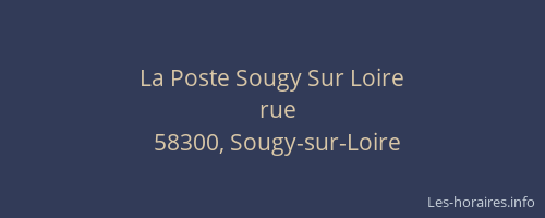 La Poste Sougy Sur Loire