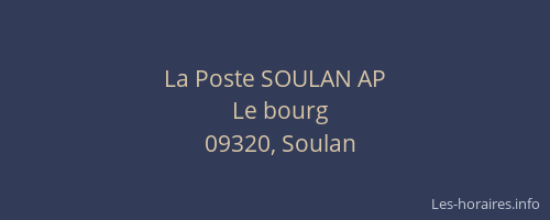 La Poste SOULAN AP