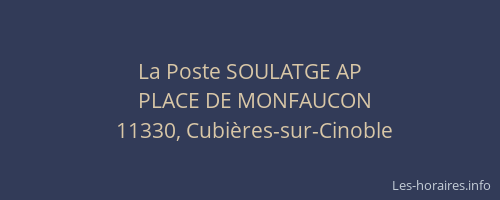 La Poste SOULATGE AP
