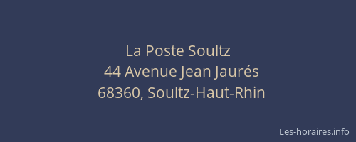 La Poste Soultz