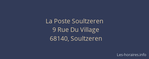 La Poste Soultzeren