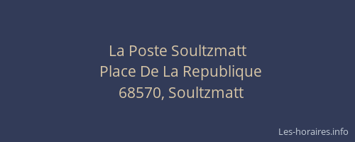 La Poste Soultzmatt