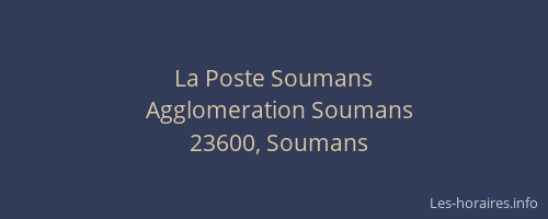 La Poste Soumans