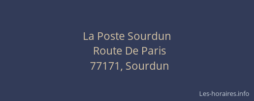La Poste Sourdun
