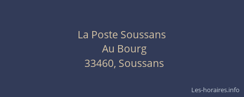 La Poste Soussans