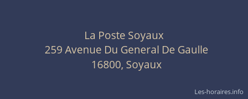 La Poste Soyaux