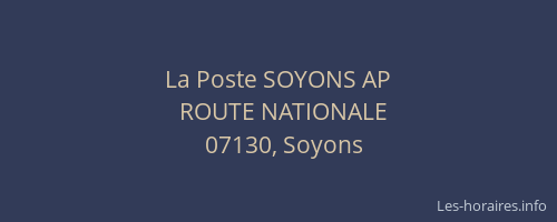 La Poste SOYONS AP