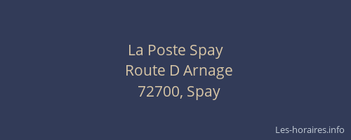 La Poste Spay