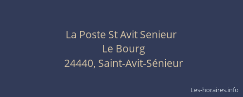 La Poste St Avit Senieur