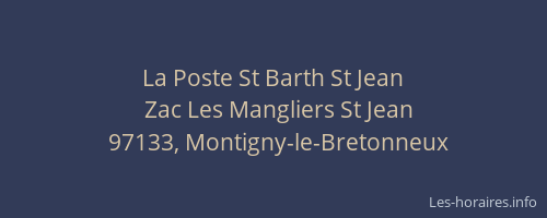 La Poste St Barth St Jean