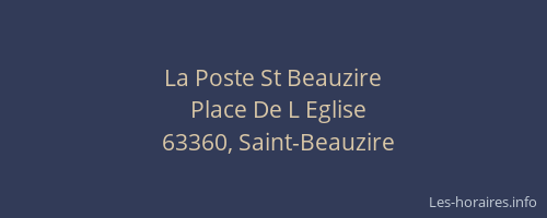 La Poste St Beauzire