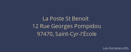 La Poste St Benoit
