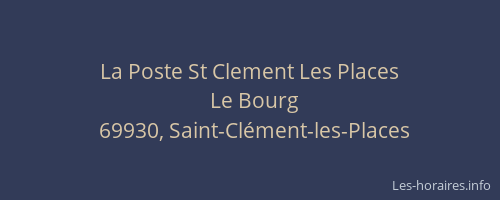 La Poste St Clement Les Places