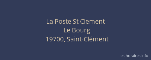 La Poste St Clement