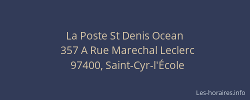 La Poste St Denis Ocean
