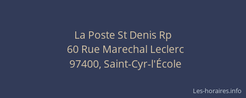 La Poste St Denis Rp