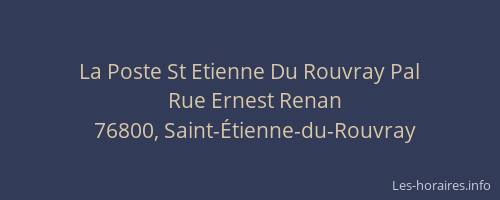 La Poste St Etienne Du Rouvray Pal
