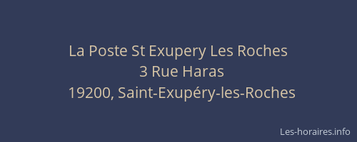 La Poste St Exupery Les Roches