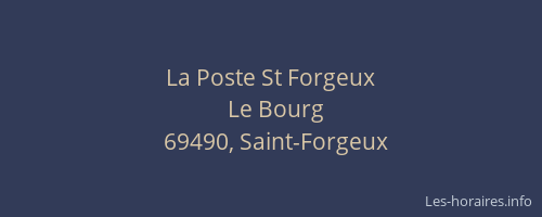 La Poste St Forgeux