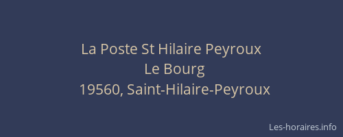 La Poste St Hilaire Peyroux
