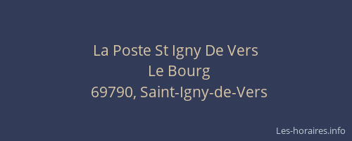 La Poste St Igny De Vers