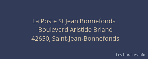 La Poste St Jean Bonnefonds