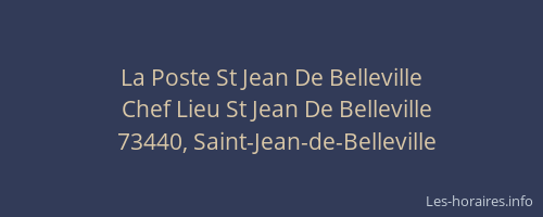 La Poste St Jean De Belleville
