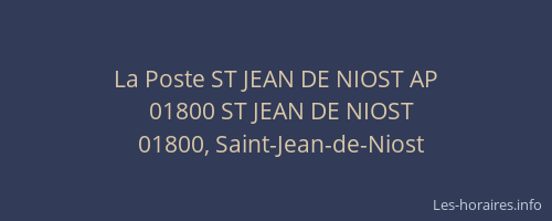 La Poste ST JEAN DE NIOST AP