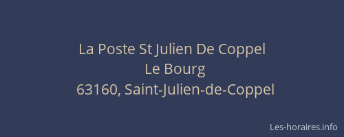 La Poste St Julien De Coppel