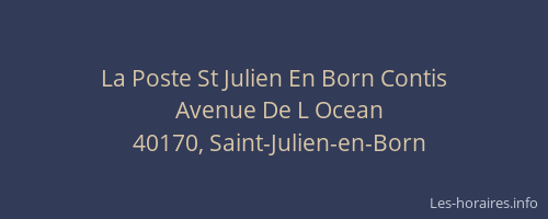 La Poste St Julien En Born Contis