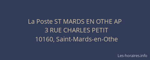 La Poste ST MARDS EN OTHE AP