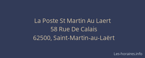 La Poste St Martin Au Laert