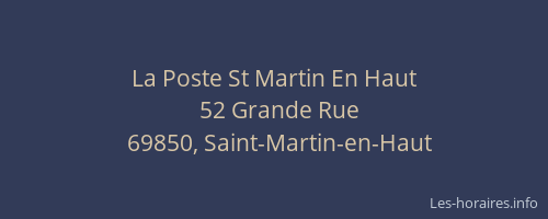 La Poste St Martin En Haut