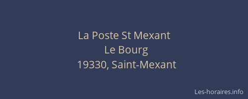 La Poste St Mexant