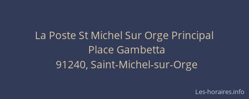 La Poste St Michel Sur Orge Principal