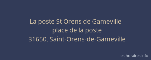 La poste St Orens de Gameville