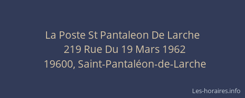 La Poste St Pantaleon De Larche