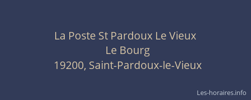 La Poste St Pardoux Le Vieux