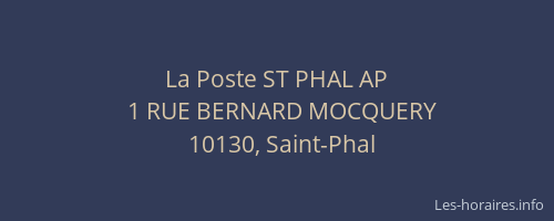La Poste ST PHAL AP