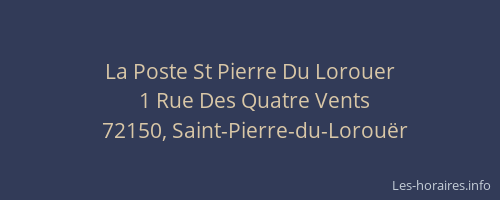 La Poste St Pierre Du Lorouer