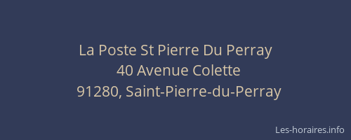 La Poste St Pierre Du Perray
