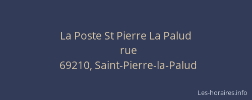 La Poste St Pierre La Palud