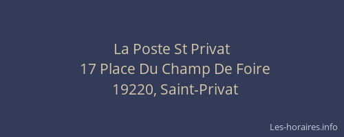 La Poste St Privat